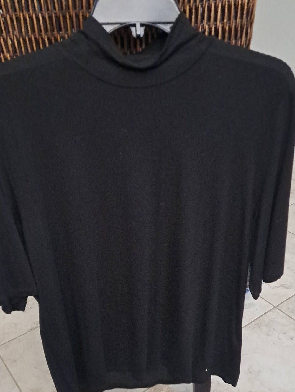 Calvin Klein Women's Black Mock Neck Top